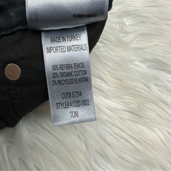 Agolde Women's Black Toni Mid-Rise Skinny Raw‎ Hem Designer Jeans W32-34/L27 - Picture 7 of 12